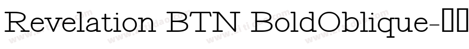 Revelation BTN BoldOblique字体转换